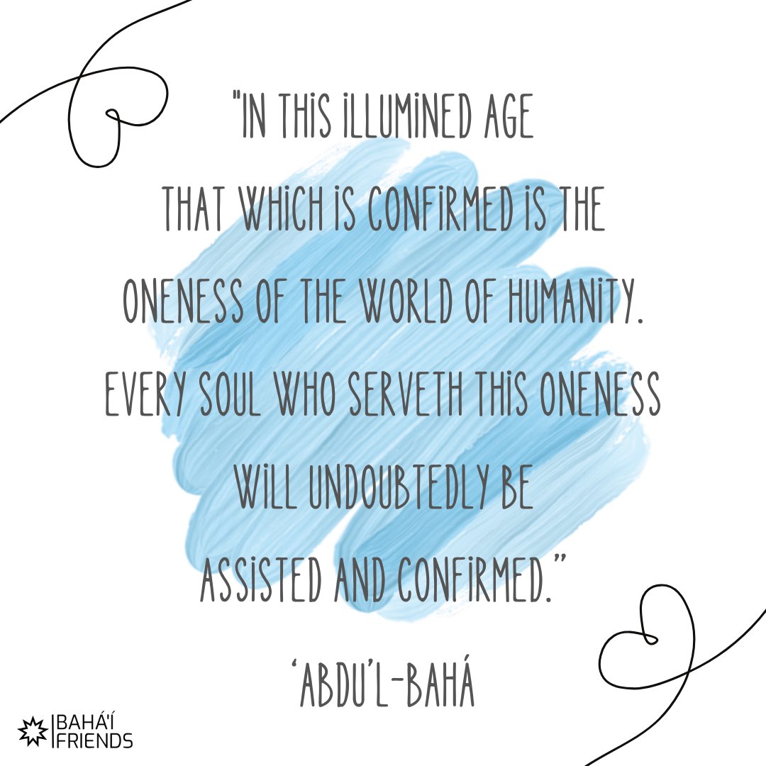 The oneness of humanity is a principal foundation of a harmonious and tranquil world.

Each one of us has a responsibility to serve this oneness and work towards a better world. 💛🌍🤝🙏

#unity #bahai #faith #bahaifaith