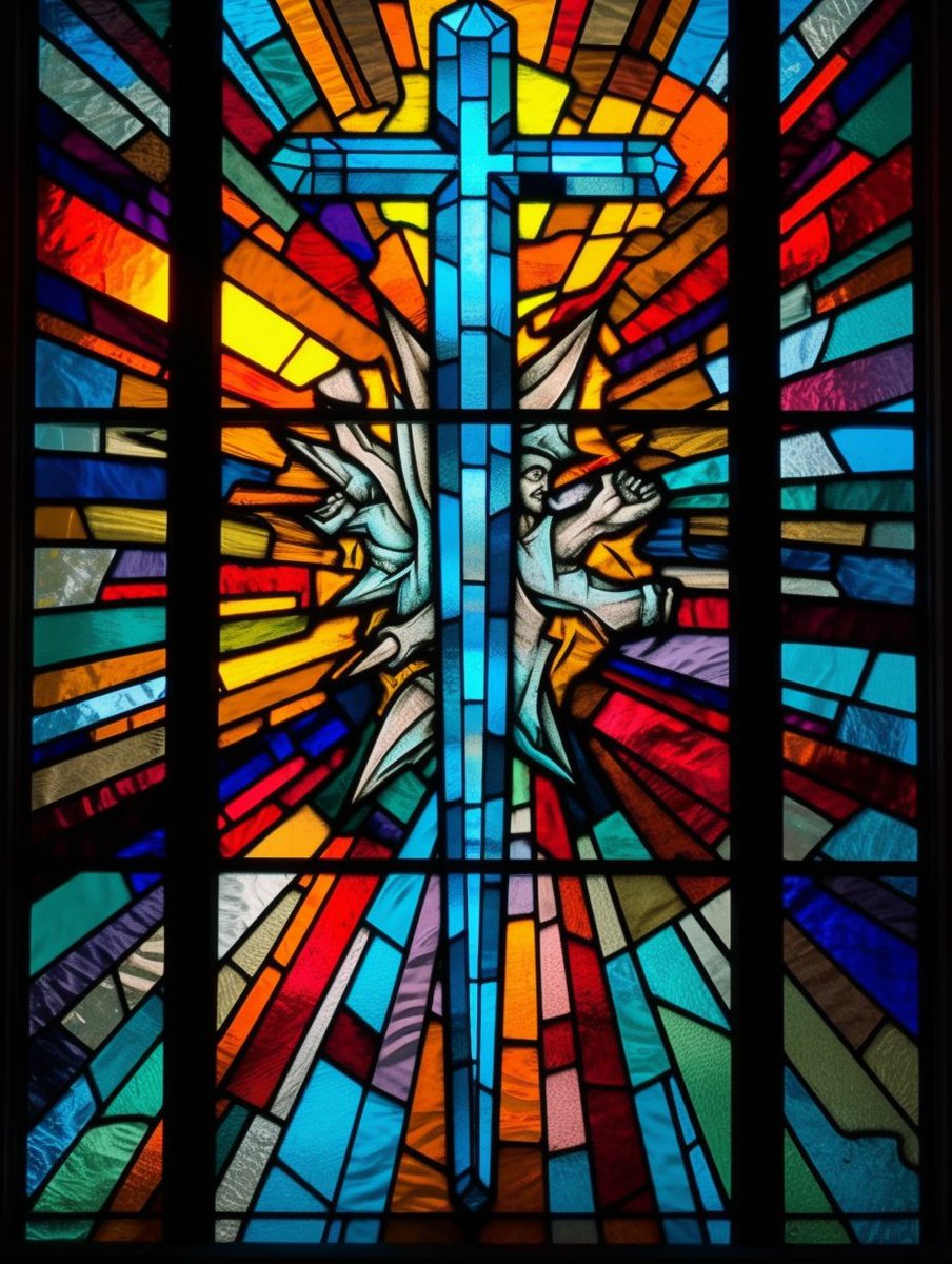 GameTutuNFT's tweet photo. 🎴The stained glass mural of a knight's sword symbolizes courage and strength, full of legend and historical significance.

📝 #00047 Knight's Sword Glass Mural https://t.co/yZoWyB0aRn @opensea

#abstractoilpainting #knightsword #courage #strength https://t.co/TeGVQk4cdt