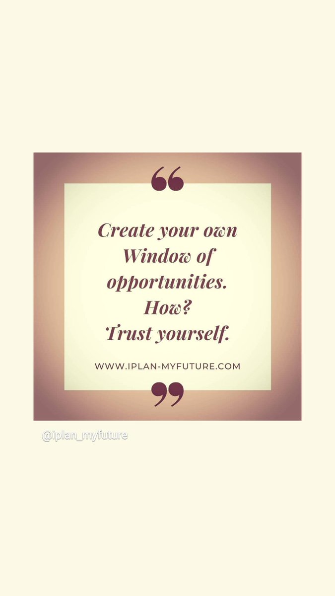 Create your own...

#iplanmyfuture #hustle #bestquotesfromiplanmyfuture #successTRAIN #ThriveTogether  #fridaymotivation  #fridaythoughts #defstar5 #mpgvip #makeyourownlane #makeithappen iPlan-myfuture.com