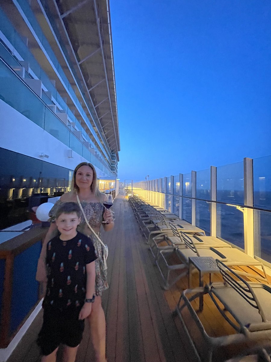 Story so far, two sunny days, mini golf, the amazing green and Co, walks on promenade deck and settling into our cabin….much more to come…#arvia #cruiseblogger #cruiseship @pandocruises