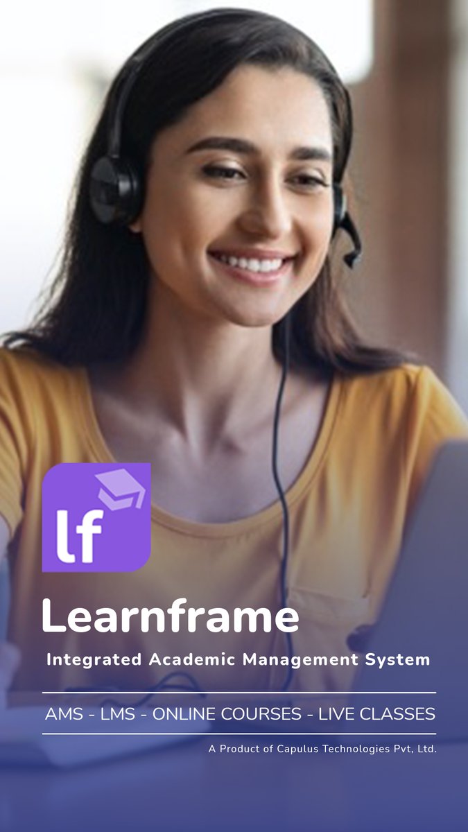 learnframe's tweet image. Capulus Technologies presents the ultimate Academic Management System: Harness the power of online learning, as it continues to surge in popularity. With our innovative solution, empower your institution to adapt seamlessly to the evolving educational landscape.

#capulustech
