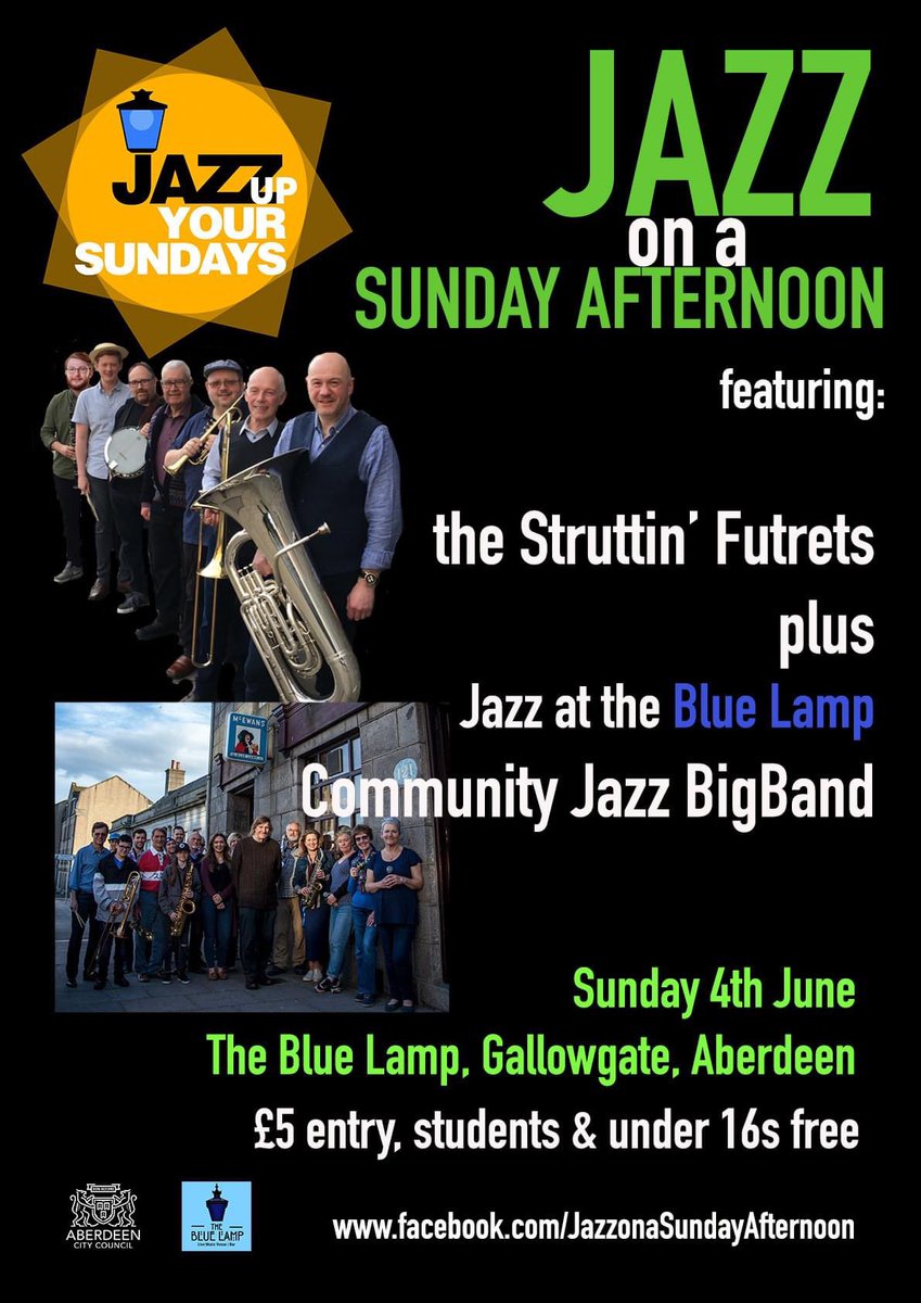 This Sunday it’s #JOASA time again. Our very own #community #jazz #BigBand are on in a double bill with the Struttin Futrets, it’s sure to be a great afternoon! @aberdeencity @aberdeenwhatson @EveningExpress @rabjourno @57degreesnorth @creative_abz