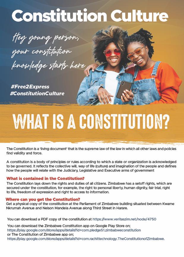 Know your constitution!!!!
#ConstitutionCulture #Free2Express 
@weleadteam @NLinZim @MagambaNetwork
