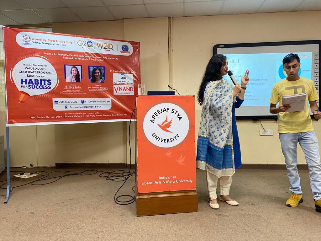 Apeejay Stya University (@apeejayuniv) on Twitter photo An enriching and engaging workshop on 'Enhancing Wellness' was held at
<a href="/apeejayuniv/">Apeejay Stya University</a>
to take forward the G-20 holistic vision in letter and spirit. #g20india #g20summit #g20balisummit #W20 #OneIndia #OnePlanet #OneFuture #SandhyaPurecha #DharitriPatnaik #SmritiIrani #NarendraModi An enriching and engaging workshop on 'Enhancing Wellness' was held at
<a href="/apeejayuniv/">Apeejay Stya University</a>
to take forward the G-20 holistic vision in letter and spirit. #g20india #g20summit #g20balisummit #W20 #OneIndia #OnePlanet #OneFuture #SandhyaPurecha #DharitriPatnaik #SmritiIrani #NarendraModi