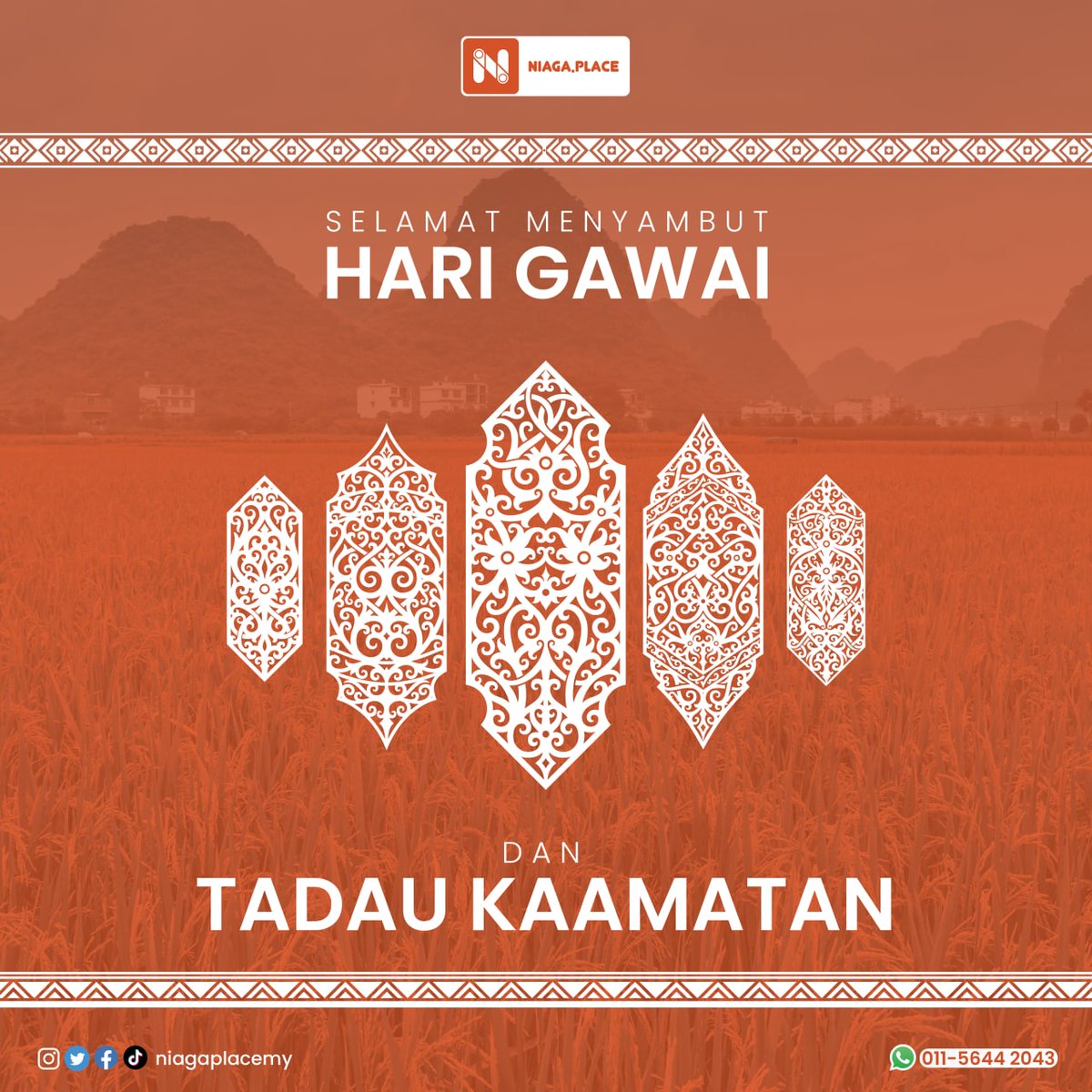 NiagaPlaceMY's tweet photo. Selamat Menyambut Hari Gawai dan Pesta Kaamatan
kepada masyarakat Sabah dan Sarawak di Malaysia ❤️ https://t.co/PTIxOJbTwy