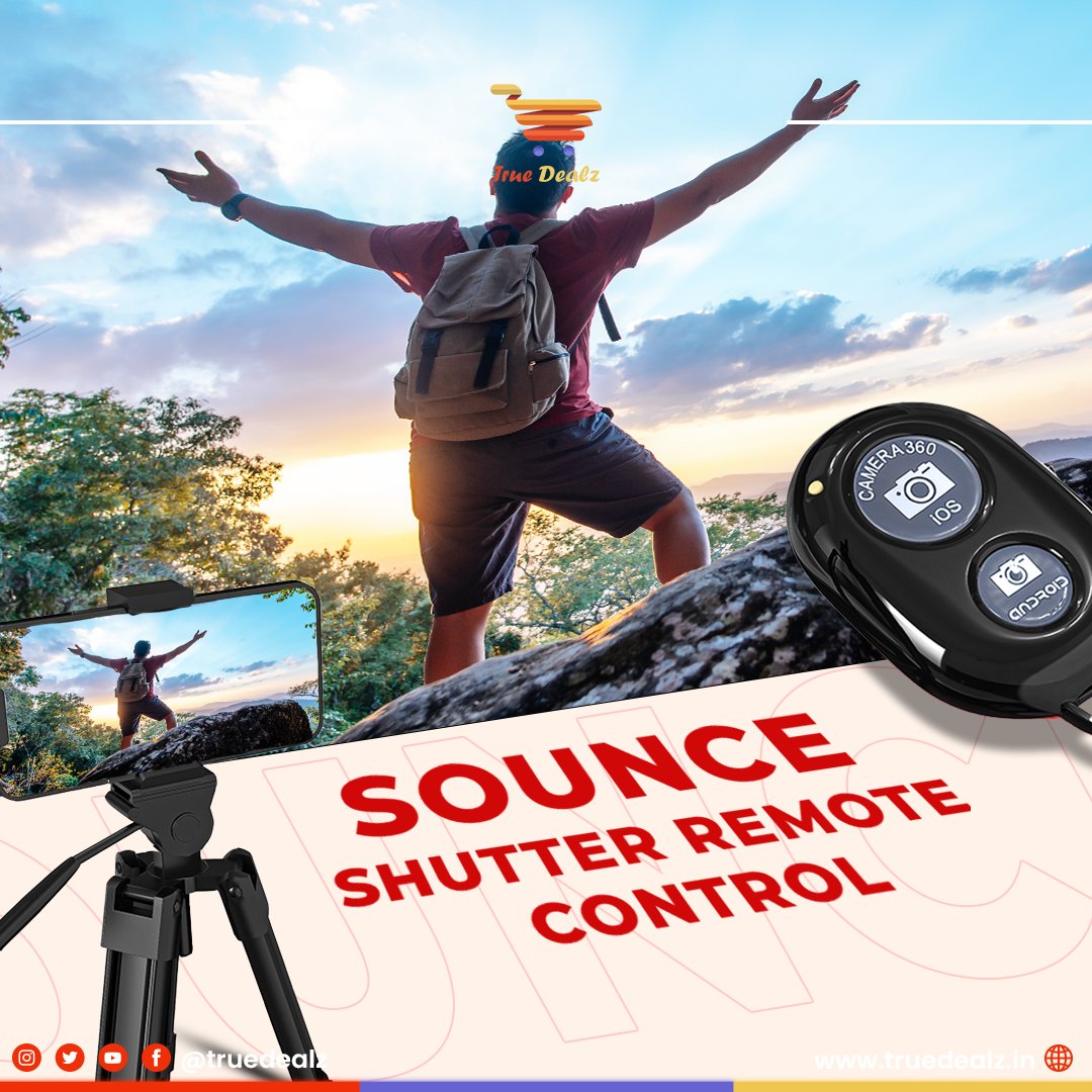 true_dealz's tweet image. Capture stunning moments effortlessly with the Sounce Shutter Remote Control! 📸✨

Link: amzn.to/3WCjzAu

#ShutterRemote #WirelessControl #HandsFreePhotography #SmartphoneAccessory #CaptureTheMoment #SounceTech #PhotographyEnthusiast