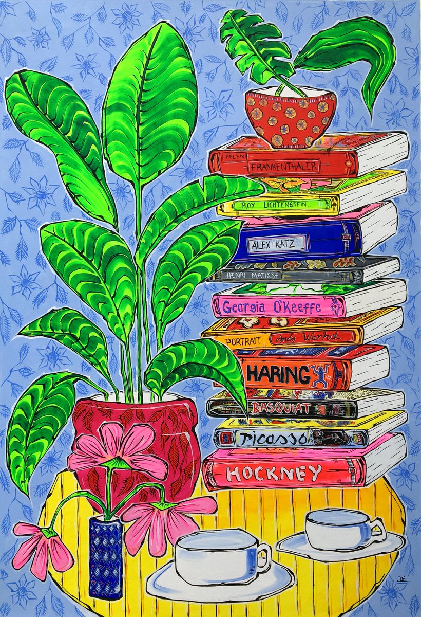 Couple of different projects in my #studio, a new large canvas off to #LosAngeles and a series of #animated drawings for a clients website… #creativedesigner #design #illustration #artwork