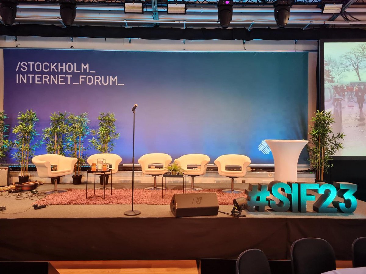 Kicking off soon - #SIF23 on the role of internet and #ICT in crises, conflicts and disasters! Don't miss the livestream of the opening session 👉stockholminternetforum.se/sif23/