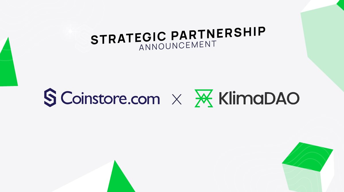 CoinstoreExc's tweet image. Exciting news!
@KlimaDAO and Coinstore have partnered up to bring you a seamless and secure cryptocurrency trading experience.
Stay tuned for more updates!
#KlimaDAO #Coinstore #cryptocurrency #partnership