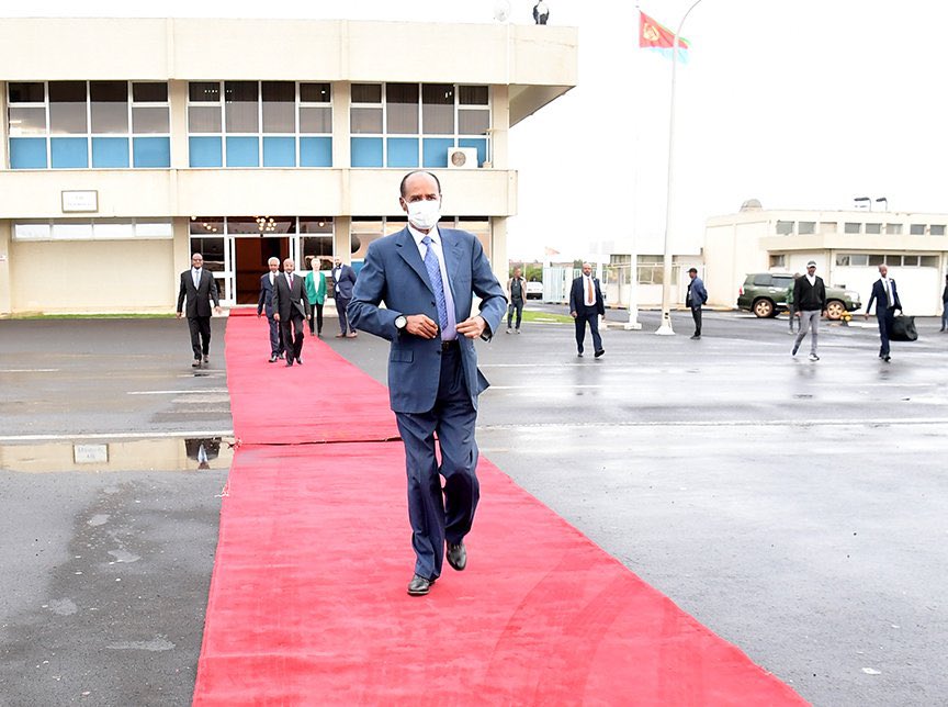 #Eritrea-#Russia 
 
On the invitation of President #Vladimir Putin of #Russia , President Isaias Afwerki has departed to #Moscow in mid-morning hours today for a 4 day official visit. <a href="/mfa_russia/">MFA Russia 🇷🇺</a> <a href="/rusemberitrea/">Russia in Eritrea</a> #EritreaPrevails