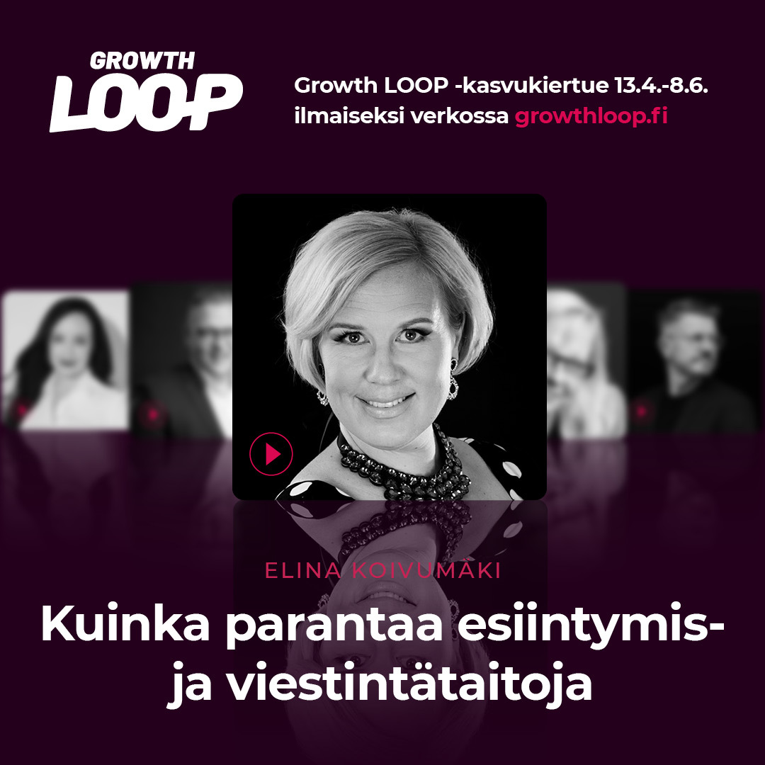 Meistä jokainen tarvitsee tänä päivänä aiempaa enemmän hyviä viestintä- ja esiintymistaitoja. Elina Koivumäki <a href="/ElinaKoivumaki/">Elina Koivumäki</a> kertoo kasvukiertueella miten saada oma viesti kaikkein tehokkaimmin näkyviin ja kuuluviin.

hubs.ly/Q01RssSx0

#growthloop #kasvukiertue
