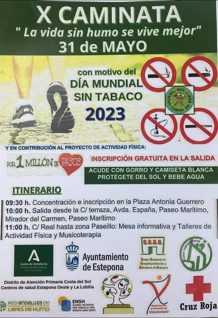 SaludEstepona's tweet photo. Dejar de fumar es invertir en Salud , #semanasinhumo ,
#dejardefumar, mesa Informativa en centro de salud @SaludEstepona pide ayuda @DSAPCostadelSol https://t.co/yqF8jVToKb