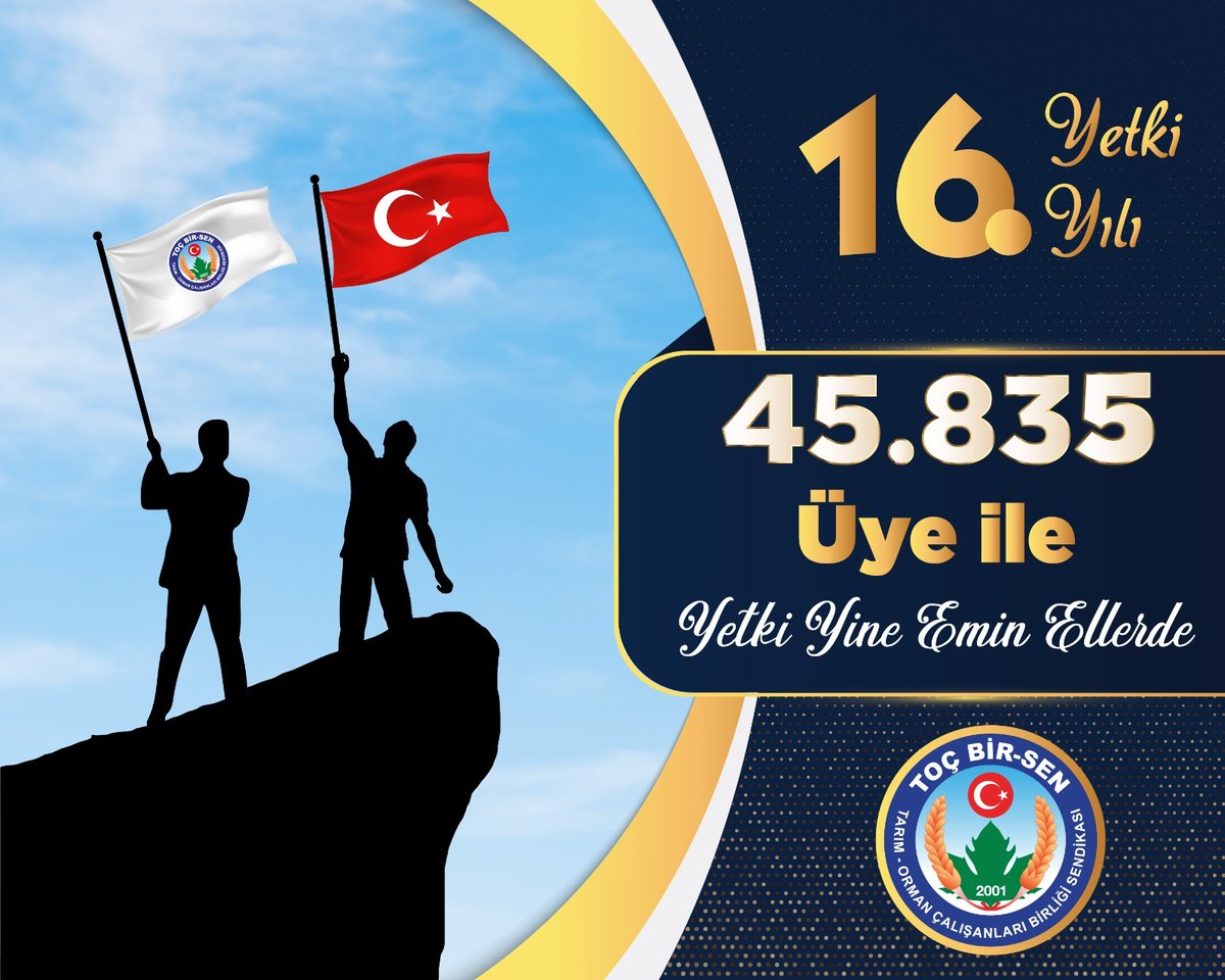 huseyinozturk_1's tweet photo. Soylu Mücadelemizin 22. Kuruluş Yıl Dönümü'nde, 16. Yetki Zaferimizi; 45.835 Tarım-Orman Çalışanımızın güveni ve desteğiyle taçlandırdık.

#YetkiYineToçBirSende https://t.co/CLjbMSxyNZ