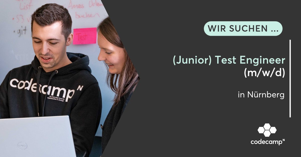Werde Teil ​des CodeCamp:N und begleite mit uns bestehende Organisationen in der agilen und digitalen Transformation! ⏩ ✅

Du liebst die Herausforderung, komplexe Umfelder und ein starkes Team? Dann bewirb dich hier 👉 codecampn.jobs.personio.de/job/464209?_pc…

#karriere #nürnberg #jobs