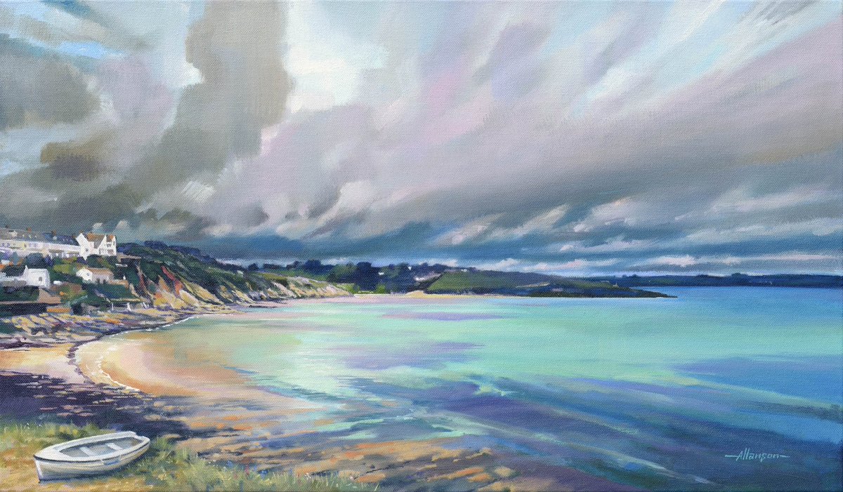 Crumbs! Check out this superb new Andrew Allanson of Portscatho that’s just landed. In house soon and online right now here:
theharbourgallery.co.uk/andrew-allanson 

#andrewallanson #portscatho #clouds #seascape #seaside #cornwall #cornishart #interiordesign #interior #interiors #coastalliving