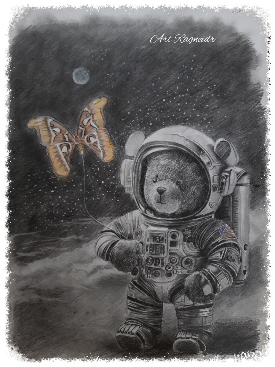 Landing on the moon, mу art, 297×420 , pencil drawing, 2023

#teddybears #toys #USA #teddy #teddybear #Americansonthemoon
#pencildrawing #pencilart #blackandwhite #artwork #artistsoninstagram #artragneidr #artgallery ##графика #artforsale #artfollowers #artshare #instaart
