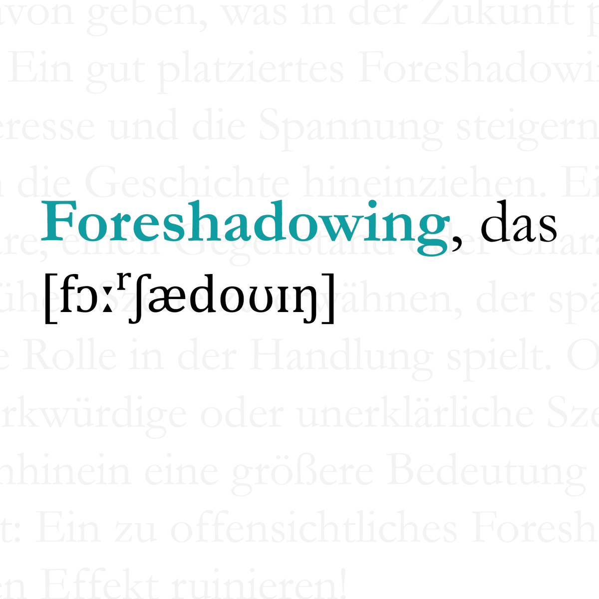 Foreshadowing nicht vergessen! Kleine Hinweise und Andeutungen halten Leser in Atem und machen deine Geschichte unvergesslich. Überrasche sie am Ende!
#Schreibtipp #Autorenleben