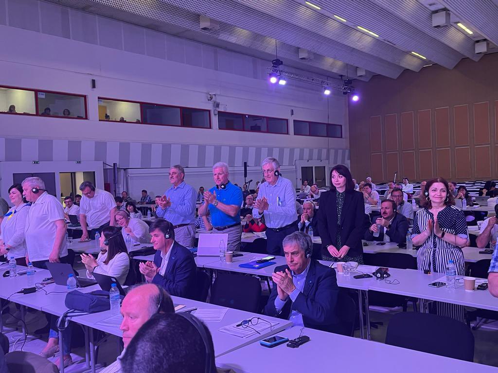 industriAll_EU's tweet photo. Welcome to our 🇺🇦 colleagues to our Executive Committee for the first time! Full members with full rights! Thanks to generosity of iAE members ✊🏻 #iAExCom https://t.co/8459BcmkWj