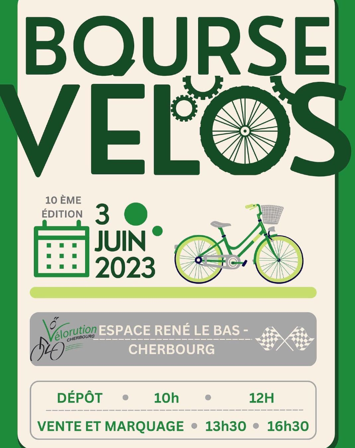 Vélorution Cherbourg on Twitter "La 10e bourse aux vélos, c’est samedi 3 juin à L’espace René