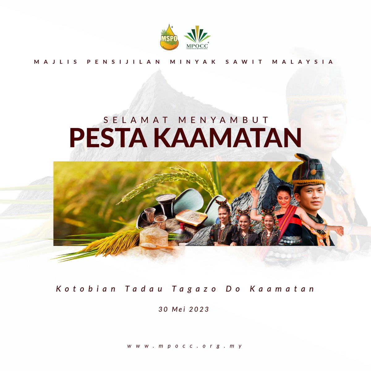 mspo_my's tweet photo. Kopivosian kumaa tobpinai songovian. Manganu oku do kosivatan diti do mamason Kotobian Tadau Tagazo Do Kaamatan toun 2023. Ahapon da tadau diti mongovit do kavasian kumaa tokou songovian🌾🌾 Happy Harvest Festival to everyone celebrating this auspicious festival 🥳
#MPOCC
#MSPO https://t.co/aVz6WNAfKo