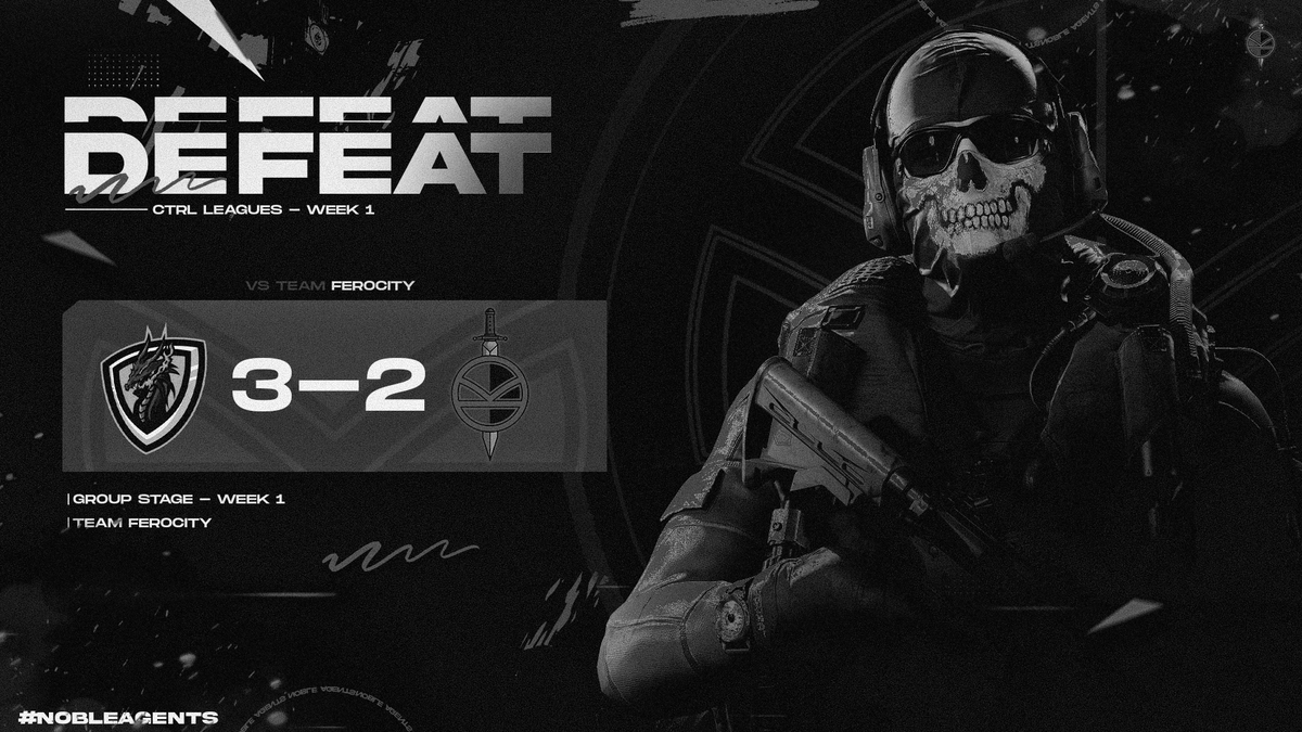 TheKingsmanGG's tweet photo. End Game in @CtrlLeague ⚔️

Not how we wanted to end the series 
GGs to @FFerocityGG . 

Great players out in that camp. But it went the distance and they took the dub.

#NobleAgents🕵️ #CTRLLeagues #CallofDuty https://t.co/Dnor9QGgZJ