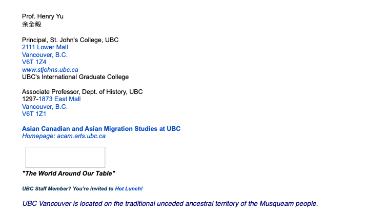 A letter from Professor Henry Yu, opposing the development proposal for #105keefer. Professor Yu references a letter from 2017 by the late Colonel Howe Lee, attached in the next tweet.