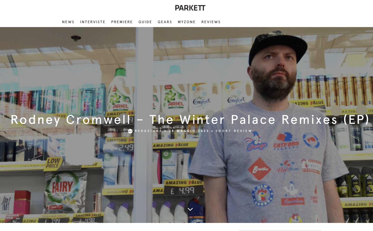 Grazie to Italy's @Parkettchannel for reviewing #RodneyCromwell 'The Winter Palace Remixes' EP ~ tinyurl.com/rodney-cromwel… 

GET TICKETS for June UK tour with #RomanAngelos.  ~ happyrobots.co.uk/tickets @acmehallrich @Happyrobotsrecs @robot_rocker @blazedrts @museboost @_teamblogger