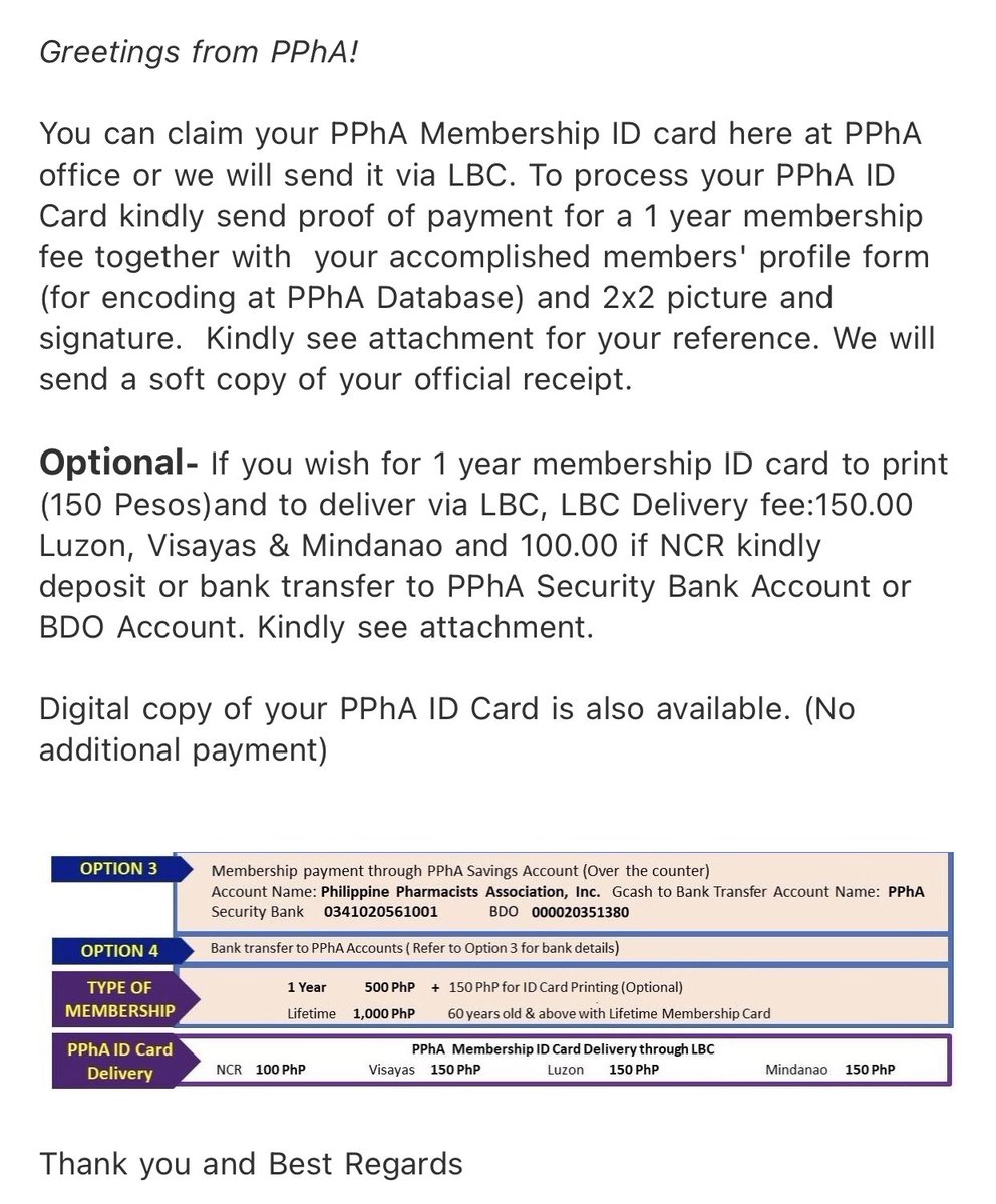 Jaiazepam's tweet photo. Henlo guys! Sa mga malayo sa mnl &amp; gustong i claim yung PPhA ID, pwede daw nilang ipa LBC, just email them. Then isesend sayo yung to fill up na profile form.

pphamembership.idcard@gmail.com https://t.co/v03zISuW3S