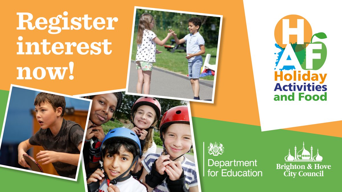 BrightonHoveCC's tweet photo. Take advantage of the Summer Holiday Activities and Food programme, which offers free activity clubs to children who receive benefits-related free school meals. 

You can book places from 12 June, but you can still register your interest here 👉 https://t.co/rATXmuQStx https://t.co/q0AqYwaoMx