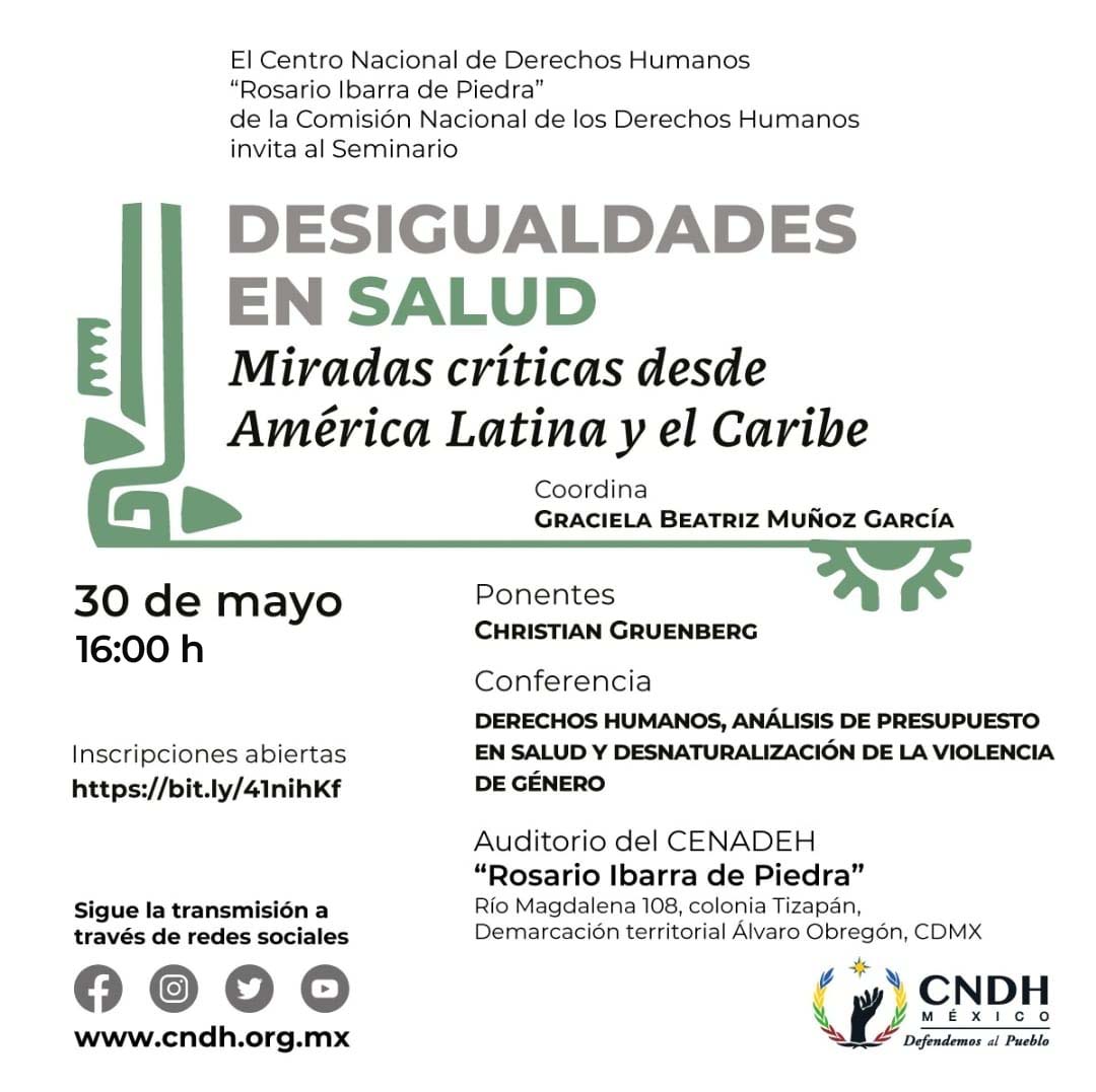 Acompáñanos en el Seminario 'Desigualdades en #Salud. Miradas críticas desde #AméricaLatina y #ElCaribe'.

🗓️ Mañana 30 de mayo.
⌚ 16 hrs.
🔵 A través de nuestras redes sociales.

#DefendemosAlPueblo