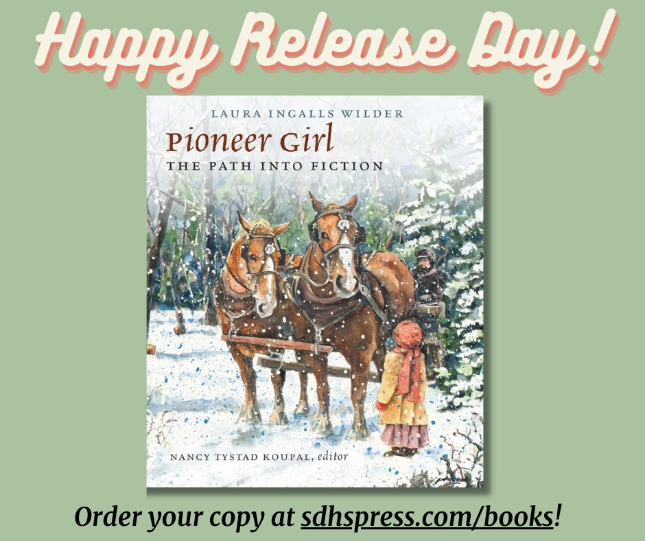 ✨Happy #ReleaseDay for PIONEER GIRL: THE PATH INTO FICTION!✨

Follow the link to learn more about the latest installment in the Pioneer Girl Project series and order your copy today!
sdhspress.com/books/pioneer-…

#lauraingallswilder #pioneergirl #littlehouseontheprairie #newbooks