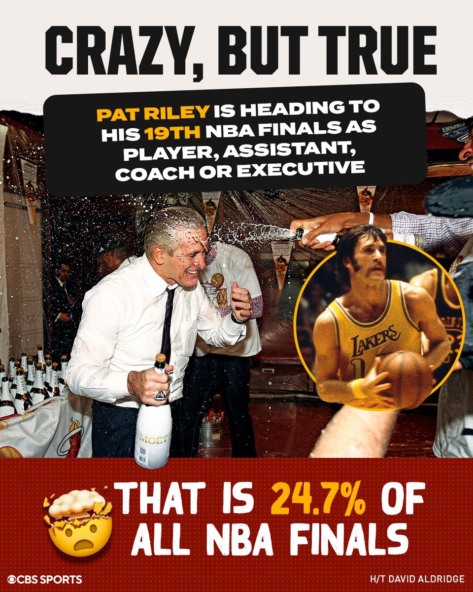 Pat Riley has been involved in A QUARTER of all NBA Finals 🤯