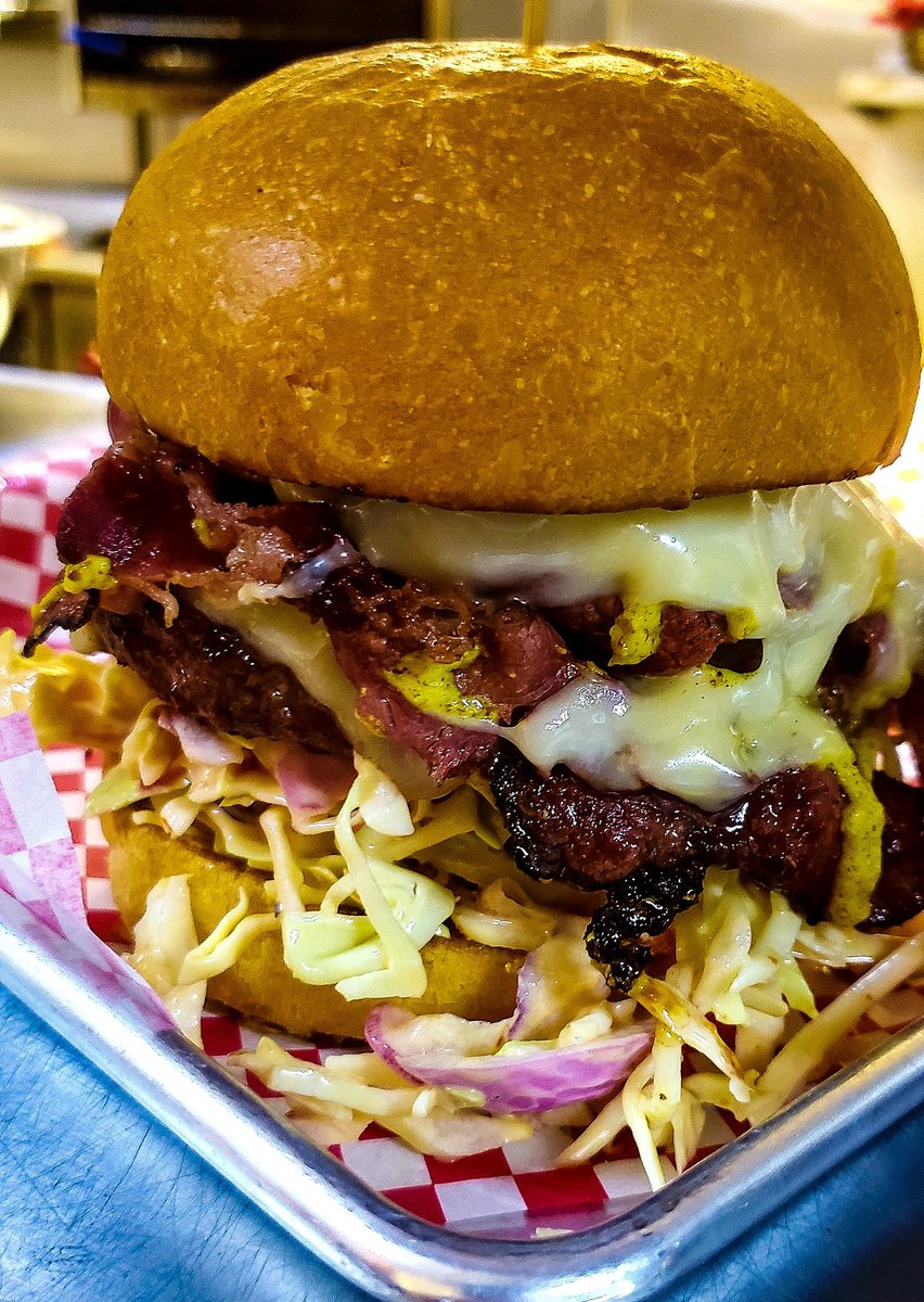 Pastrami Burger
Our juicy, savory pastrami piled high on top of a perfectly grilled burger will leave you licking your fingers and craving more.  #PastramiBurgers #FoodieFinds #BBQ