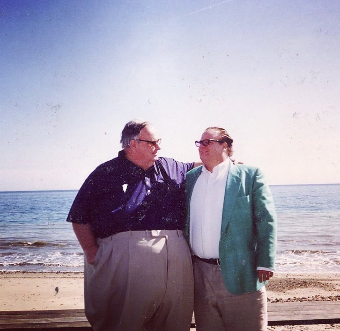 In the 1990s, Chris Farley and his father spent time together at the beach on Lake Michigan. According to Chris's older brother Tom's written account, their father epitomized unwavering affection when it came to Chris. However, assisting Chris in his struggles proved to be a