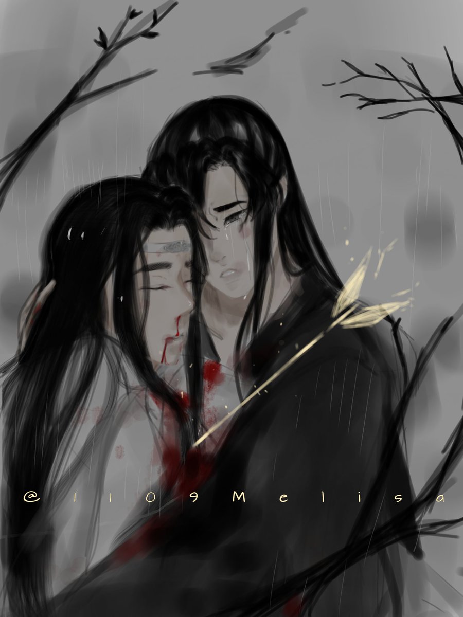 1109Melisa's tweet photo. — "Aunque quisiera, no podré estar contigo"
Wei WuXian siempre pensó que el dejaría a Lan WangJi primero, que lloraría su pérdida,más nunca se imaginó, que el fuese quien sostendría el cadáver frío de su compañero. 
#wangxian #finaltriste #weiwuxian #LanWangji #MoDaoZuShi https://t.co/zj5lX3Youv
