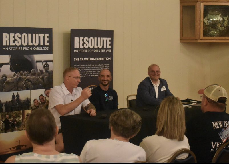 MNMilMuseum's tweet photo. A pleasure to spend our Memorial Day Weekend in New Prague with Legion Post 45 sharing the resolute MN stories of 9/11 &amp; the War. https://t.co/Phelaa8Vjm