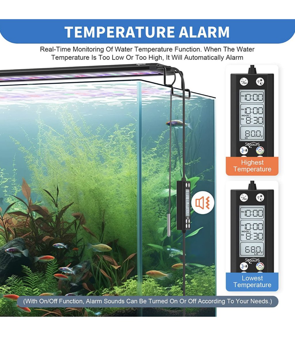 AquaBman's tweet photo. New LED Lights are out by Seaoura @Leo78236532.
This one has a nice digital screen to keep track of your tank temperature.
I already have one Seaoura light. Can’t wait to get another. Check them out on Amazon. 👇🏻👇🏻👇🏻👇🏻
https://t.co/xBpikZLA0d https://t.co/bxcCMcraUG