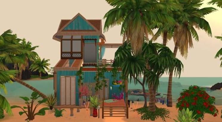 Beach-y tiny home for a mermaid 🌊🧜🏻‍♀️🏡🏝️

got inspired after watching ⁦@MsGryphi⁩ ⁦@TheSims⁩

I put it on the gallery under my ID: Gabbster714 

I’ve always loved mermaids as a kid & so happy with this build #TS4 #ShowUsYourBuilds #MermaidsTinyHome #bohovibes #homey