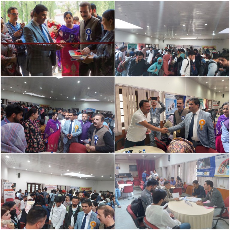 RisingKashmir's tweet photo. #DirectorEmployment #JK inaugurates #JobFair at #AmarSingh.College
32 #privatecompanies offering 492 #jobs participate; 570 #candidates #shortlisted for second round, 20 received #offerletters on spot
https://t.co/PawRqnfMWr https://t.co/DAsktO7Huk