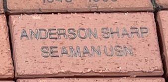 Cahalanjones's tweet photo. A brick paver was dedicated in Franklin, TN, today in honor of Seaman Anderson Sharp. Sharp was born into slavery in Franklin, TN, abt 1831. He was the 1st local Black man known to enlist in the US forces.  Sharp's memorial paver has been sponsored by Jeffrey Davis. @LunarseaNY https://t.co/6iz60irtKV