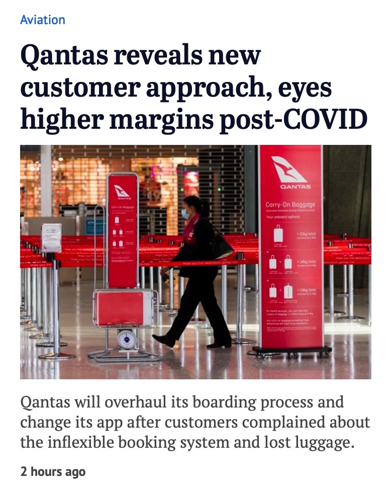 It will be nice to hear when Qantas thinks 'post-Covid' will be, because it ain't now. #Covid19Aus