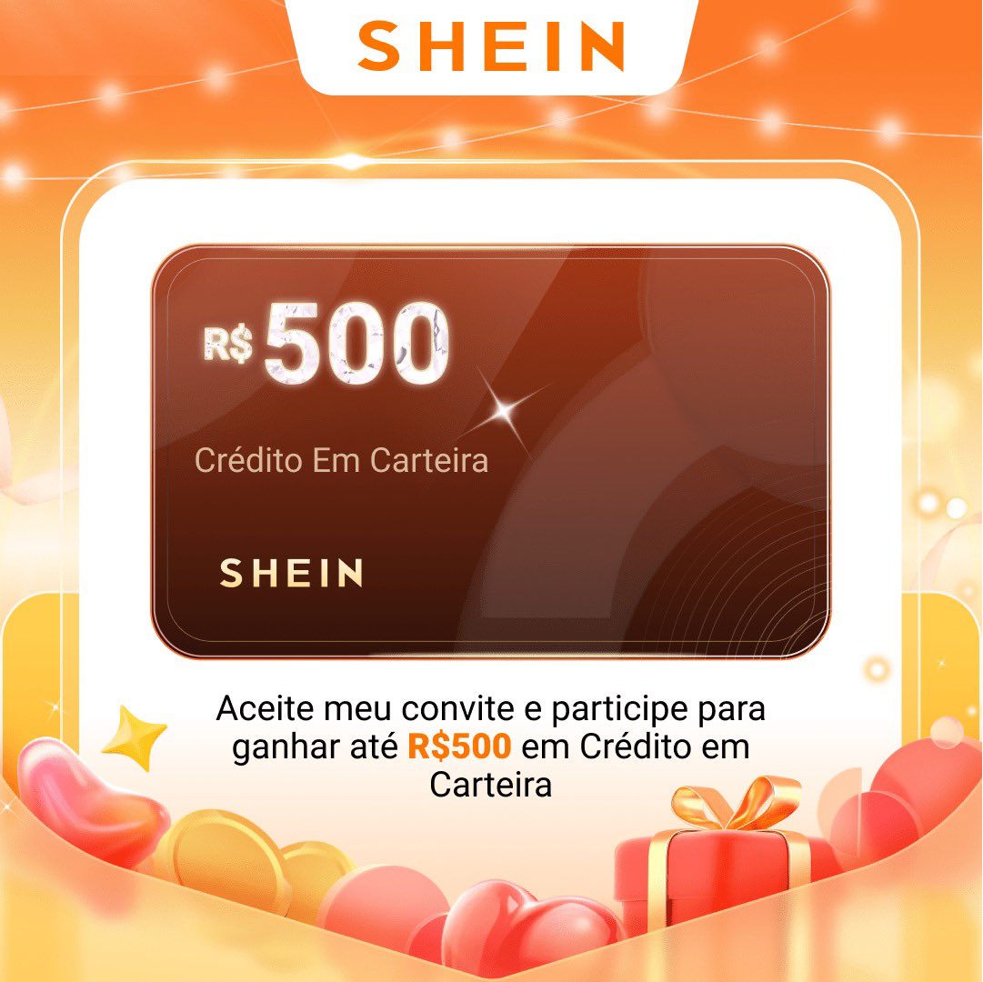 Entrem e me ajudem , Não perca a chance de ganhar até R$500 em compras na SHEIN!
shein.top/bfk4vrq