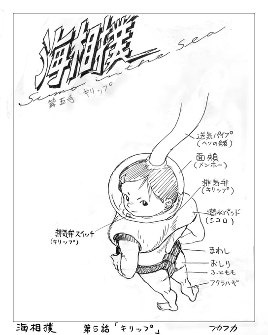 海相撲 第5話「キリップ」  海相撲のお話もうちょっと続きます(すみません、完結はしません🙇‍♂️)。