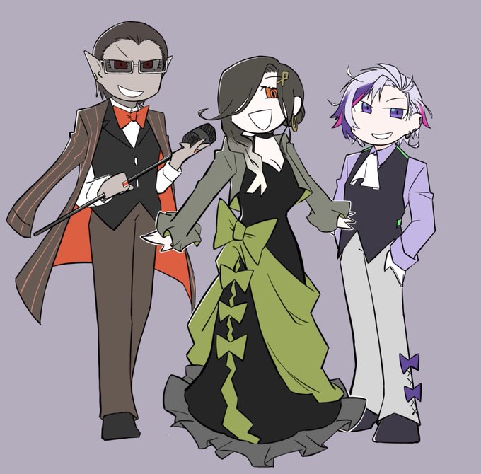 #夜王国共通衣装GP ニチアサ三幹部夜王国 大昔に描いたやつだけどあげちゃおう
