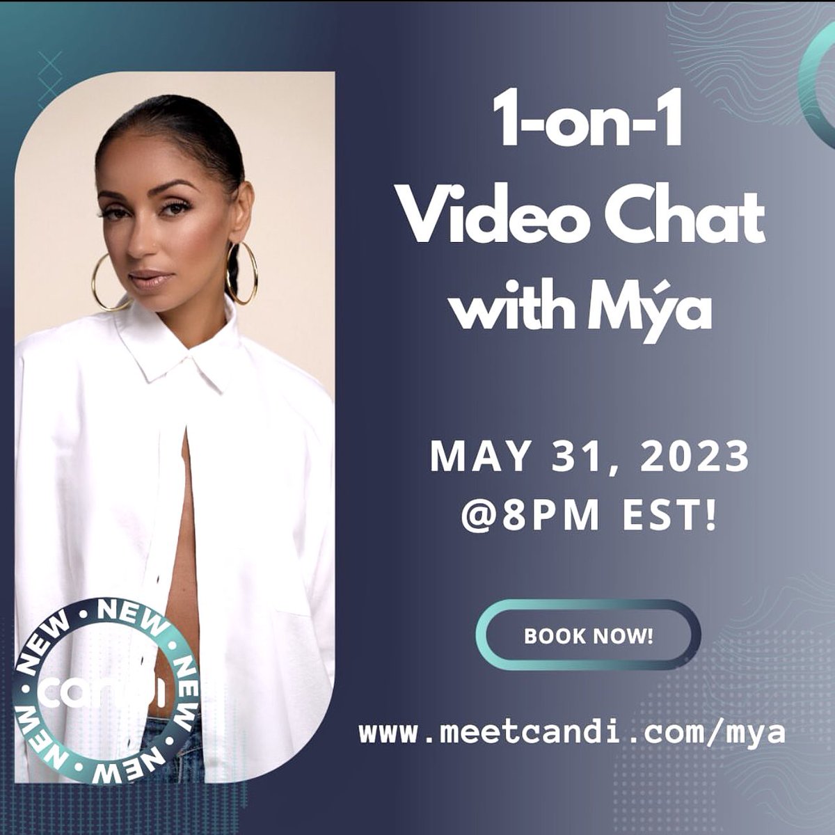 MYAPLANET9's tweet photo. Happy #MemorialDay 🙏🏽🇺🇸🫡 
🗓️📌 This #Wednesday #May31 @ 8:00pm EST… Can’t wait to chat with you @meetcandi for a 1 on 1 virtual meet &amp; greet happening once every month on https://t.co/qAfboKUhjR as promised!💙🩵🤍

#mya #planet9 #myaplanet9 #meetngreet #meetcandi #May #spring https://t.co/H5vVvzoRGp