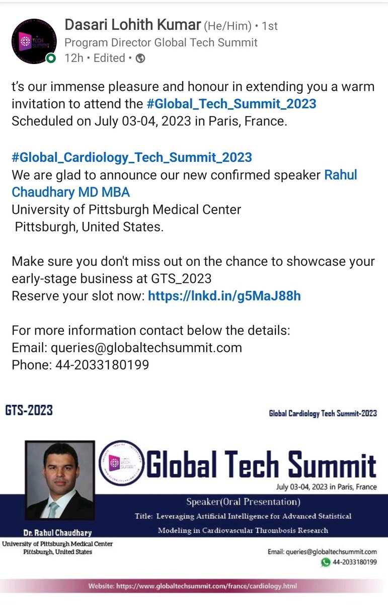 Rahul Chaudhary MD, MBA, MSCS candidate tweet media