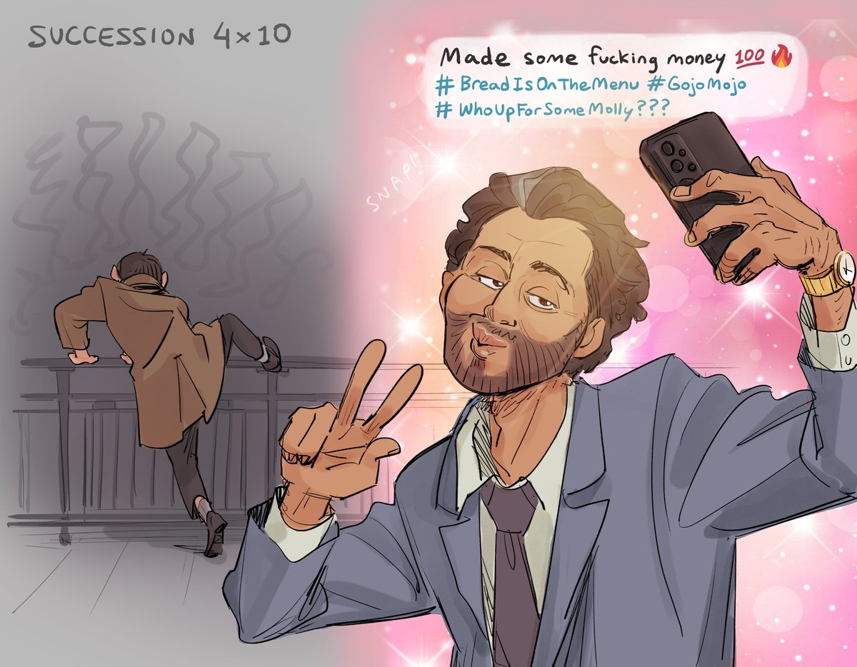 _laundy's tweet photo. finale update: he did not get away with fucking around with stewy's money [succession spoilers] https://t.co/ne6SskVmz0