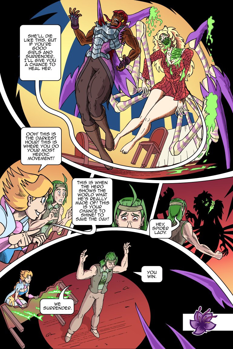 SaffronComic's tweet photo. Tonight on Saffron and Sage, he did it! Yaay! Read more at https://t.co/W4vkmyVAOQ! 

#Webcomics #SpiderForest https://t.co/L11OCOVMmt