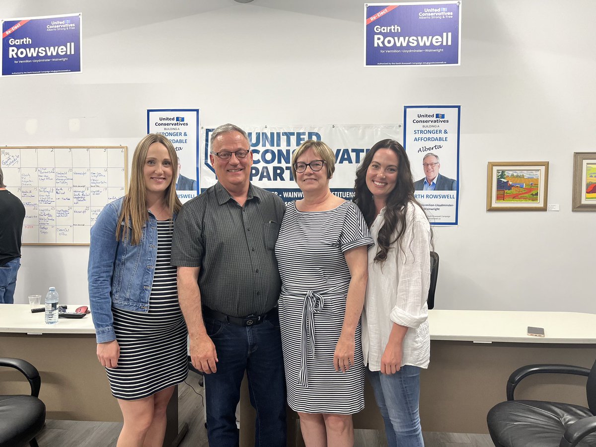 PrimeTimeLocal's tweet image. UCP candidate Garth Rowswell speaks to supporters after being declared re-elected in the Vermilion-Lloydminster-Wainwright riding. #yll