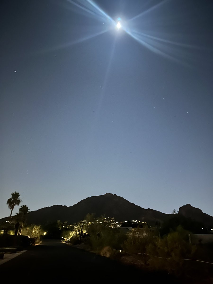 BudsRwiser's tweet photo. Recognize this place? The moon is so bright above Camelback tonight https://t.co/LJ6yKCAZ3W